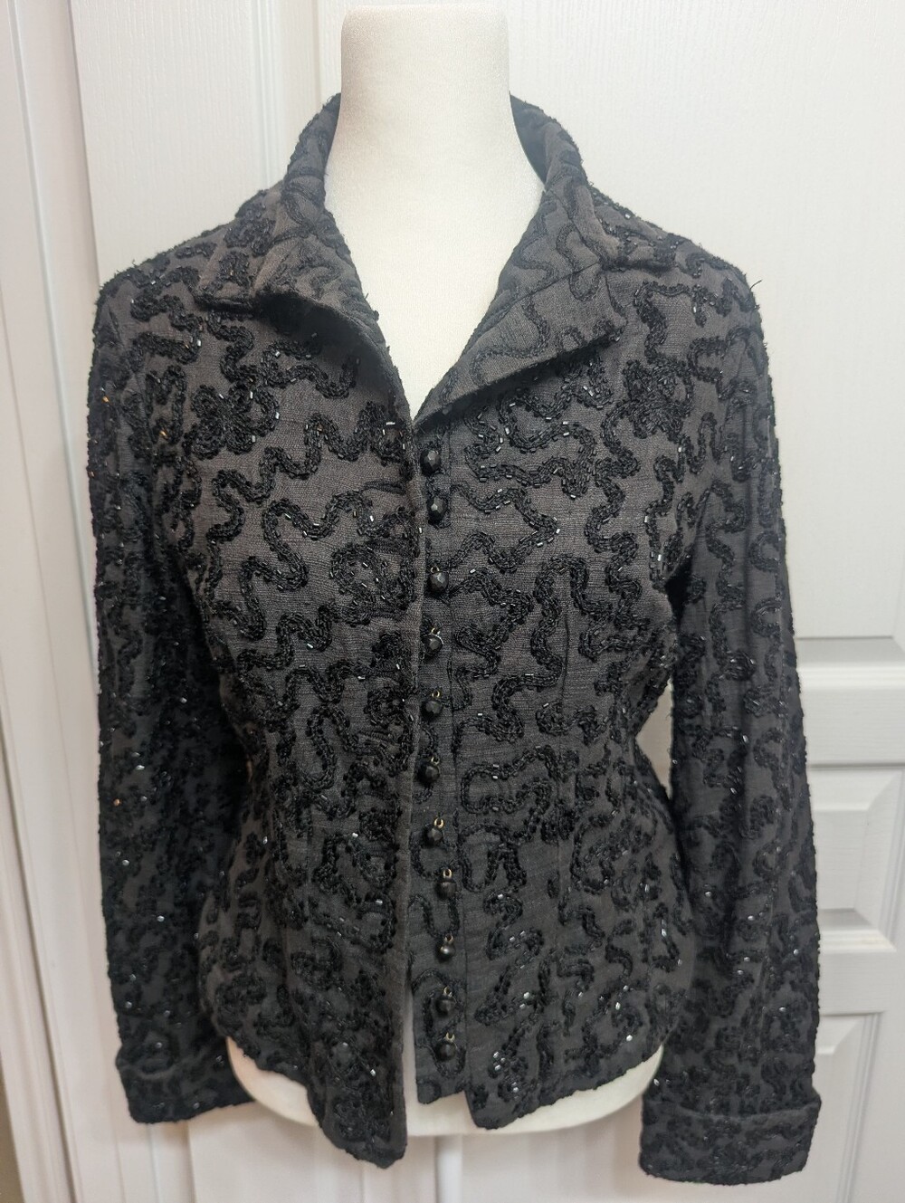Rare Archival Ralph Lauren Silk Blend Beaded Blazer